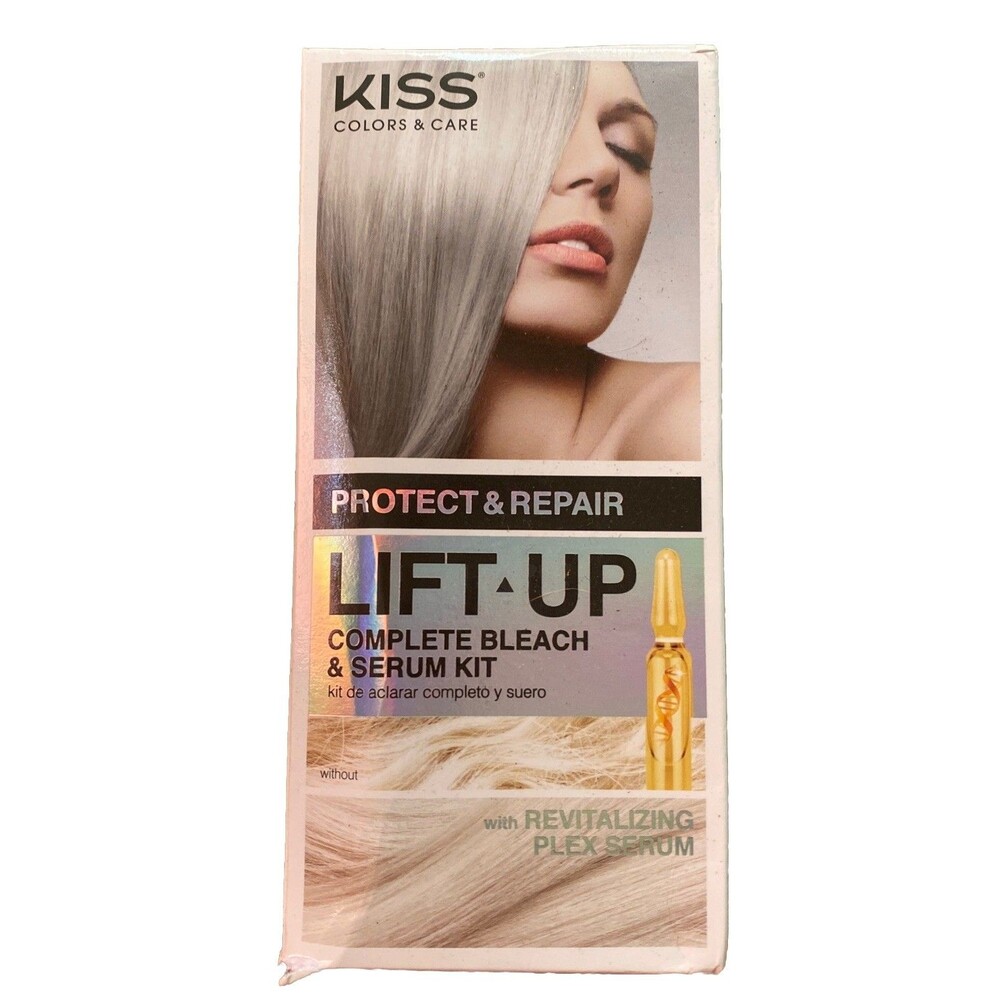 Kiss Lift Up Complete Hair Bleach Kit Plex Serum For Damage Free Lightening New